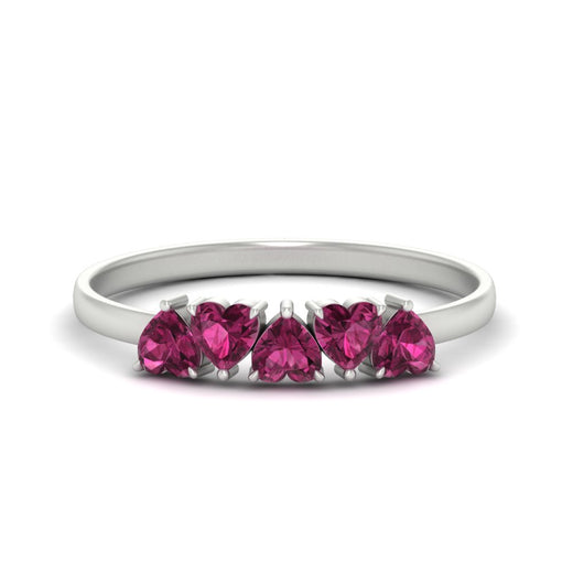 0.75-carat-heart-shape-5-stone-pink-sapphire-wedding-ring-in-white-gold-FD9600HTBGSADRPI-0.75CT-NL-WG