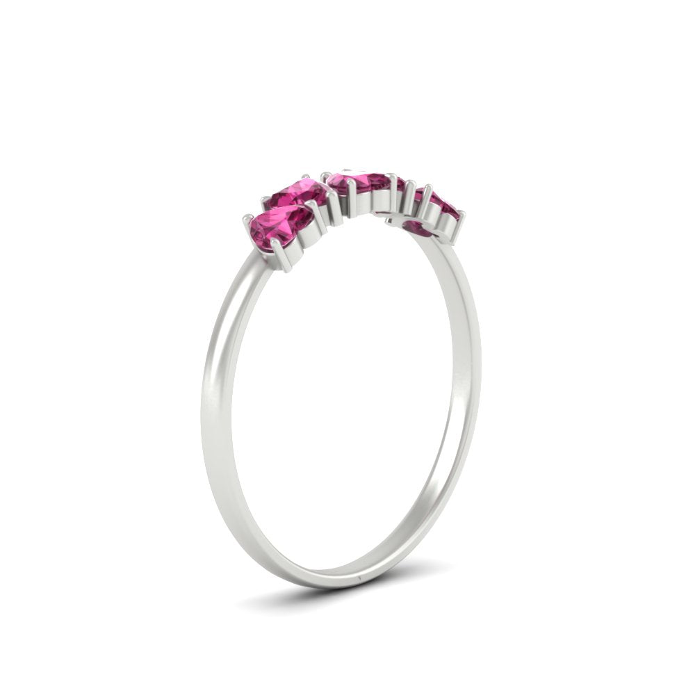 0.75-carat-heart-shape-5-stone-pink-sapphire-wedding-ring-in-white-gold-FD9600HTBGSADRPIANGLE2-0.75CT-NL-WG