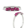 Load image into Gallery viewer, 0.75-carat-heart-shape-5-stone-pink-sapphire-wedding-ring-in-white-gold-FD9600HTBGSADRPIANGLE3-0.75CT-NL-WG