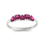 Load image into Gallery viewer, 0.75-carat-heart-shape-5-stone-pink-sapphire-wedding-ring-in-white-gold-FD9600HTBGSADRPIANGLE5-0.75CT-NL-WG
