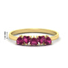 Load image into Gallery viewer, 0.75-carat-heart-shape-5-stone-pink-sapphire-wedding-ring-in-yellow-gold-FD9600HTBGSADRPI-0.75CT-NL-YG-HW