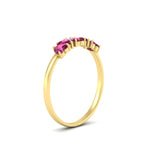 Load image into Gallery viewer, 0.75-carat-heart-shape-5-stone-pink-sapphire-wedding-ring-in-yellow-gold-FD9600HTBGSADRPIANGLE2-0.75CT-NL-YG
