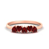 Load image into Gallery viewer, 0.75-carat-heart-shape-5-stone-ruby-wedding-ring-in-rose-gold-FD9600HTBGRUDR-0.75CT-NL-RG