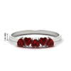 Load image into Gallery viewer, 0.75-carat-heart-shape-5-stone-ruby-wedding-ring-in-white-gold-FD9600HTBGRUDR-0.75CT-NL-WG-HW