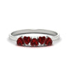 Load image into Gallery viewer, 0.75-carat-heart-shape-5-stone-ruby-wedding-ring-in-white-gold-FD9600HTBGRUDR-0.75CT-NL-WG