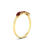 Load image into Gallery viewer, 0.75-carat-heart-shape-5-stone-ruby-wedding-ring-in-yellow-gold-FD9600HTBGRUDRANGLE2-0.75CT-NL-YG
