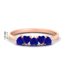 Load image into Gallery viewer, 0.75-carat-heart-shape-5-stone-sapphire-wedding-ring-in-rose-gold-FD9600HTBGSABL-0.75CT-NL-RG-HW