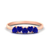 Load image into Gallery viewer, 0.75-carat-heart-shape-5-stone-sapphire-wedding-ring-in-rose-gold-FD9600HTBGSABL-0.75CT-NL-RG