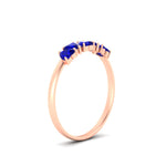 Load image into Gallery viewer, 0.75-carat-heart-shape-5-stone-sapphire-wedding-ring-in-rose-gold-FD9600HTBGSABLANGLE2-0.75CT-NL-RG
