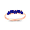 Load image into Gallery viewer, 0.75-carat-heart-shape-5-stone-sapphire-wedding-ring-in-rose-gold-FD9600HTBGSABLANGLE5-0.75CT-NL-RG