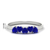 Load image into Gallery viewer, 0.75-carat-heart-shape-5-stone-sapphire-wedding-ring-in-white-gold-FD9600HTBGSABL-0.75CT-NL-WG-HW