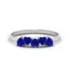 Load image into Gallery viewer, 0.75-carat-heart-shape-5-stone-sapphire-wedding-ring-in-white-gold-FD9600HTBGSABL-0.75CT-NL-WG