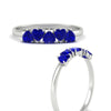 Load image into Gallery viewer, 0.75-carat-heart-shape-5-stone-sapphire-wedding-ring-in-white-gold-FD9600HTBGSABLANGLE3-0.75CT-NL-WG