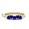 Load image into Gallery viewer, 0.75-carat-heart-shape-5-stone-sapphire-wedding-ring-in-yellow-gold-FD9600HTBGSABL-0.75CT-NL-YG-HW