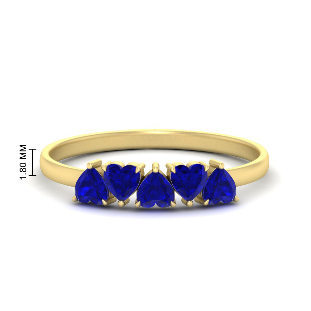0.75-carat-heart-shape-5-stone-sapphire-wedding-ring-in-yellow-gold-FD9600HTBGSABL-0.75CT-NL-YG-HW