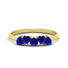 Load image into Gallery viewer, 0.75-carat-heart-shape-5-stone-sapphire-wedding-ring-in-yellow-gold-FD9600HTBGSABL-0.75CT-NL-YG