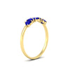 Load image into Gallery viewer, 0.75-carat-heart-shape-5-stone-sapphire-wedding-ring-in-yellow-gold-FD9600HTBGSABLANGLE2-0.75CT-NL-YG