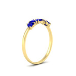 Load image into Gallery viewer, 0.75-carat-heart-shape-5-stone-sapphire-wedding-ring-in-yellow-gold-FD9600HTBGSABLANGLE2-0.75CT-NL-YG
