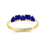 Load image into Gallery viewer, 0.75-carat-heart-shape-5-stone-sapphire-wedding-ring-in-yellow-gold-FD9600HTBGSABLANGLE5-0.75CT-NL-YG

