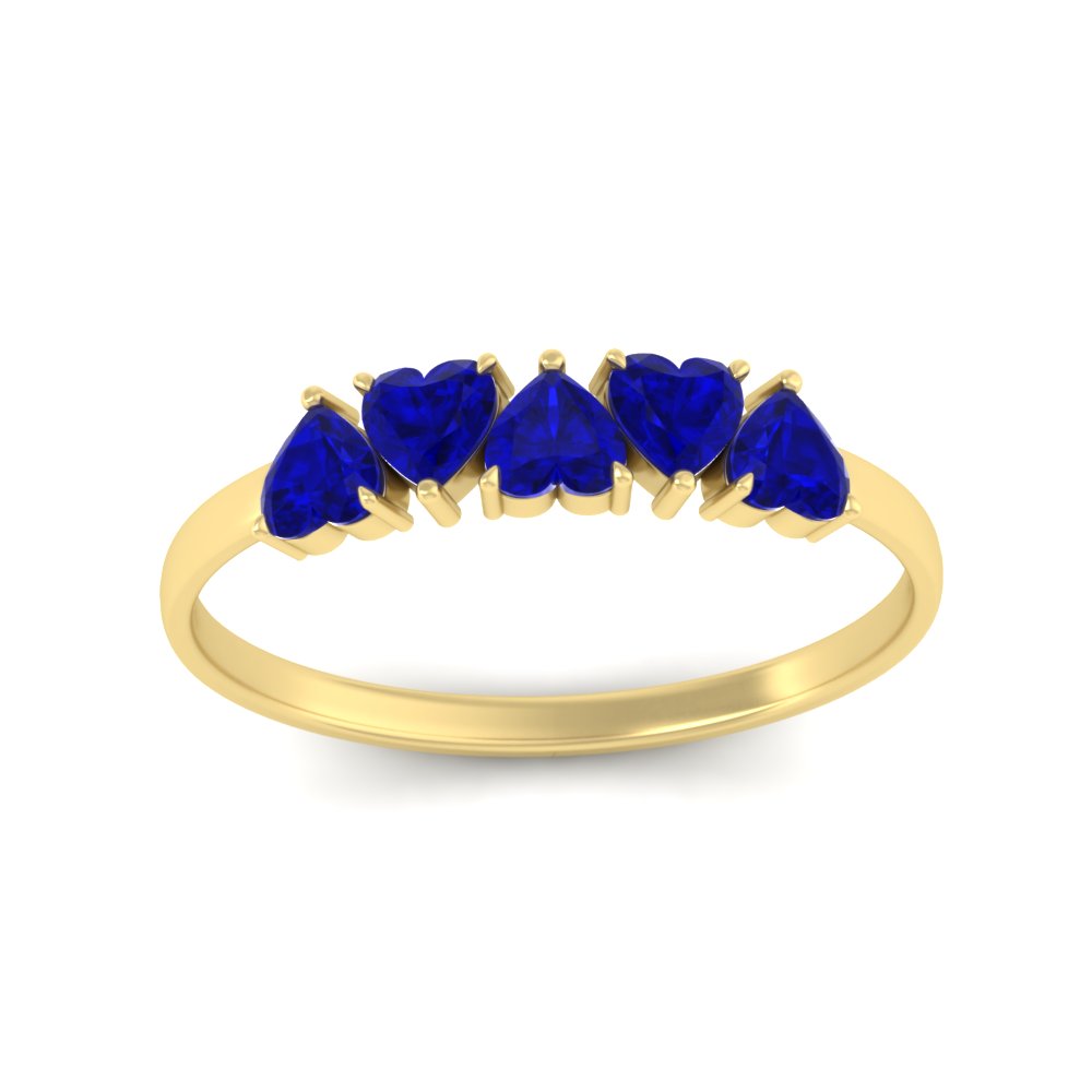 0.75-carat-heart-shape-5-stone-sapphire-wedding-ring-in-yellow-gold-FD9600HTBGSABLANGLE5-0.75CT-NL-YG