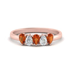 Load image into Gallery viewer, 0.75-carat-orange-sapphire-five-stone-wedding-band-teardrop-rose-gold-FD8294B-0.15CTGSAORANGLE3-NL-RG
