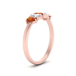Load image into Gallery viewer, 0.75-carat-orange-sapphire-five-stone-wedding-band-teardrop-rose-gold-FD8294B-0.15CTGSAORANGLE3-NL-RG
