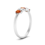 Load image into Gallery viewer, 0.75-carat-orange-sapphire-five-stone-wedding-band-teardrop-white-gold-FD8294B-0.15CTGSAORANGLE3-NL-WG
