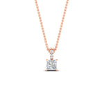 Load image into Gallery viewer, Pavé Bail Princess Cut Diamond Pendant