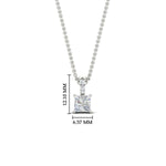 Load image into Gallery viewer, Pavé Bail Princess Cut Diamond Pendant