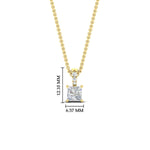 Load image into Gallery viewer, Pavé Bail Princess Cut Diamond Pendant