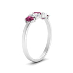 Load image into Gallery viewer, 0.75-carat-pink-sapphire-five-stone-wedding-band-teardrop-white-gold-FD8294B-0.15CTGSADRPIANGLE3-NL-WG
