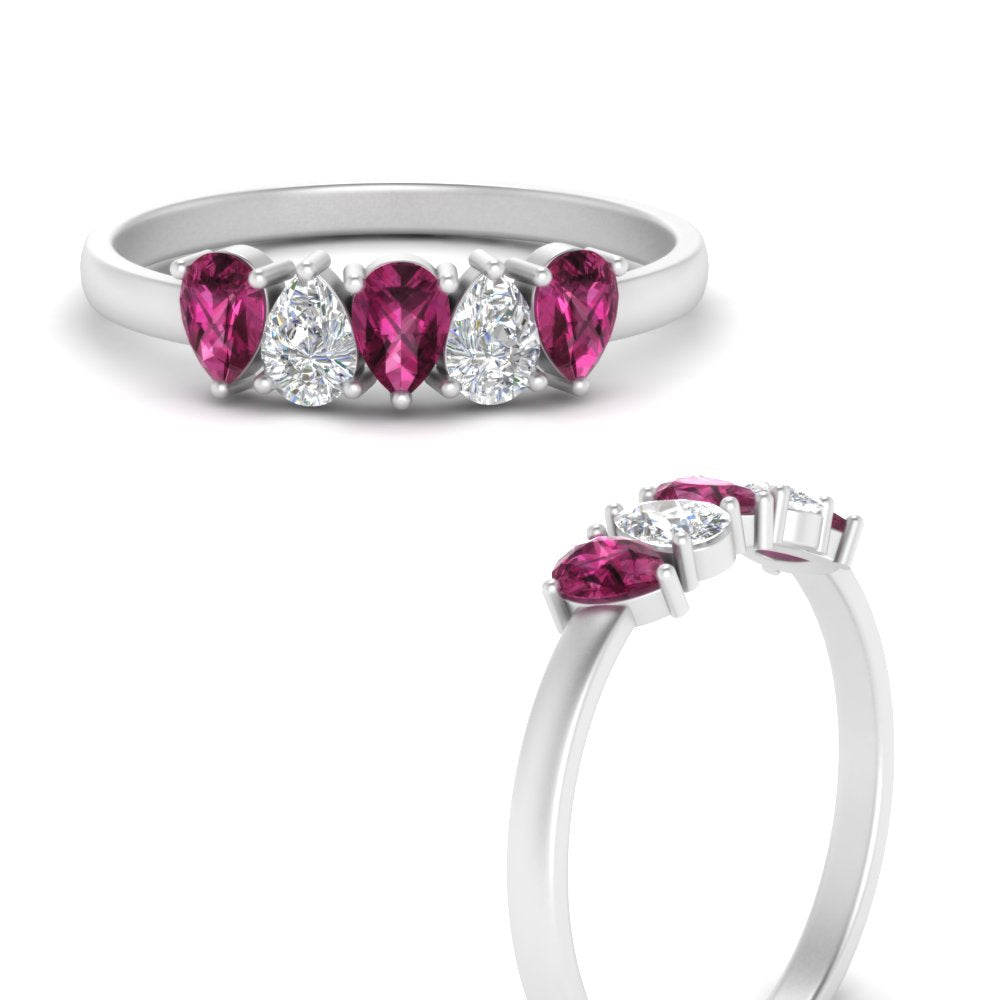 0.75-carat-pink-sapphire-five-stone-wedding-band-teardrop-white-gold-FD8294B-0.15CTGSADRPIANGLE3-NL-WG