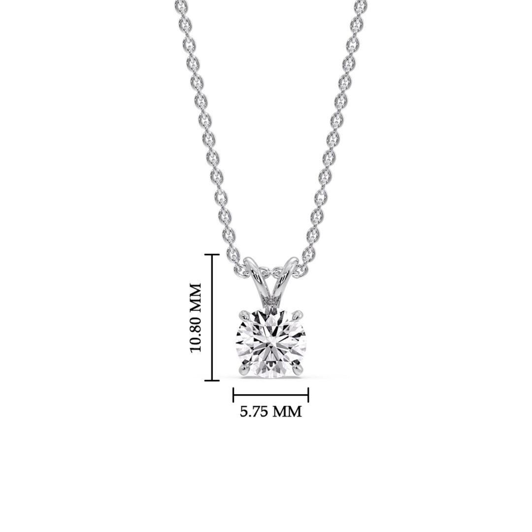 Round 4 Prong Solitaire Pendant