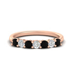 Load image into Gallery viewer, 0.75-carat-round-7-black-diamond-wedding-ring-band-in-rose-gold-FD8008B7GBLACK-0.75CT-NL-RG
