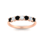 Load image into Gallery viewer, 0.75-carat-round-7-black-diamond-wedding-ring-band-in-rose-gold-FD8008B7GBLACKANGLE5-0.75CT-NL-RG
