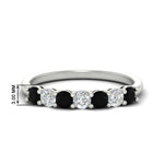 Load image into Gallery viewer, 0.75-carat-round-7-black-diamond-wedding-ring-band-in-white-gold-FD8008B7GBLACK-0.75CT-NL-WG-HW
