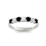 Load image into Gallery viewer, 0.75-carat-round-7-black-diamond-wedding-ring-band-in-white-gold-FD8008B7GBLACKANGLE5-0.75CT-NL-WG
