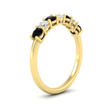Load image into Gallery viewer, 0.75-carat-round-7-black-diamond-wedding-ring-band-in-yellow-gold-FD8008B7GBLACKANGLE2-0.75CT-NL-YG
