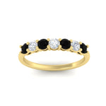 Load image into Gallery viewer, 0.75-carat-round-7-black-diamond-wedding-ring-band-in-yellow-gold-FD8008B7GBLACKANGLE5-0.75CT-NL-YG

