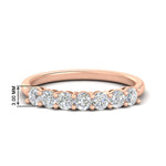 Load image into Gallery viewer, 0.75-carat-round-7-diamond-wedding-ring-band-in-rose-gold-FD8008B7-0.75CT-NL-RG-HW
