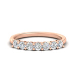 Load image into Gallery viewer, 0.75-carat-round-7-diamond-wedding-ring-band-in-rose-gold-FD8008B7-0.75CT-NL-RG
