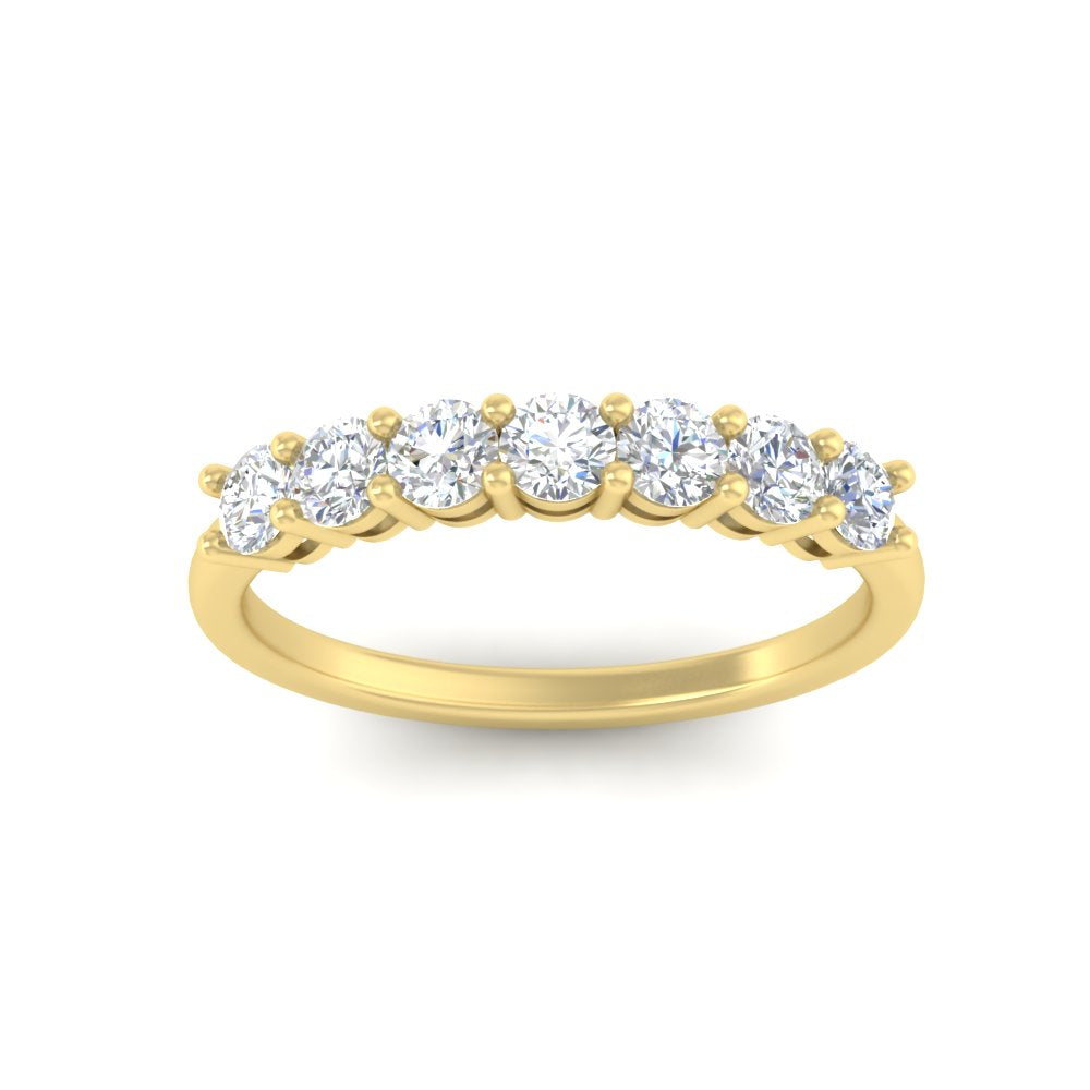 0.75-carat-round-7-diamond-wedding-ring-band-in-yellow-gold-FD8008B7ANGLE5-0.75CT-NL-YG