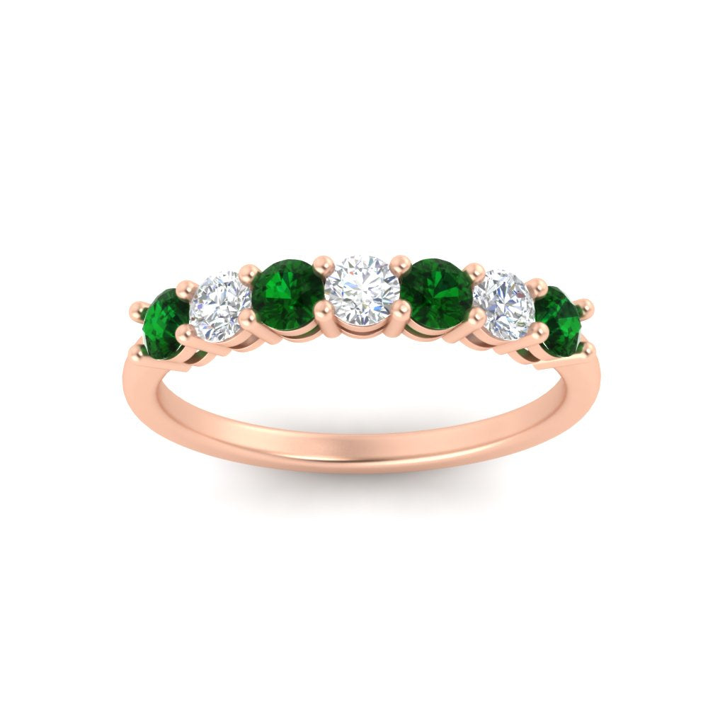 0.75-carat-round-7-emerald-wedding-ring-band-in-rose-gold-FD8008B7GEMGRANGLE5-0.75CT-NL-RG
