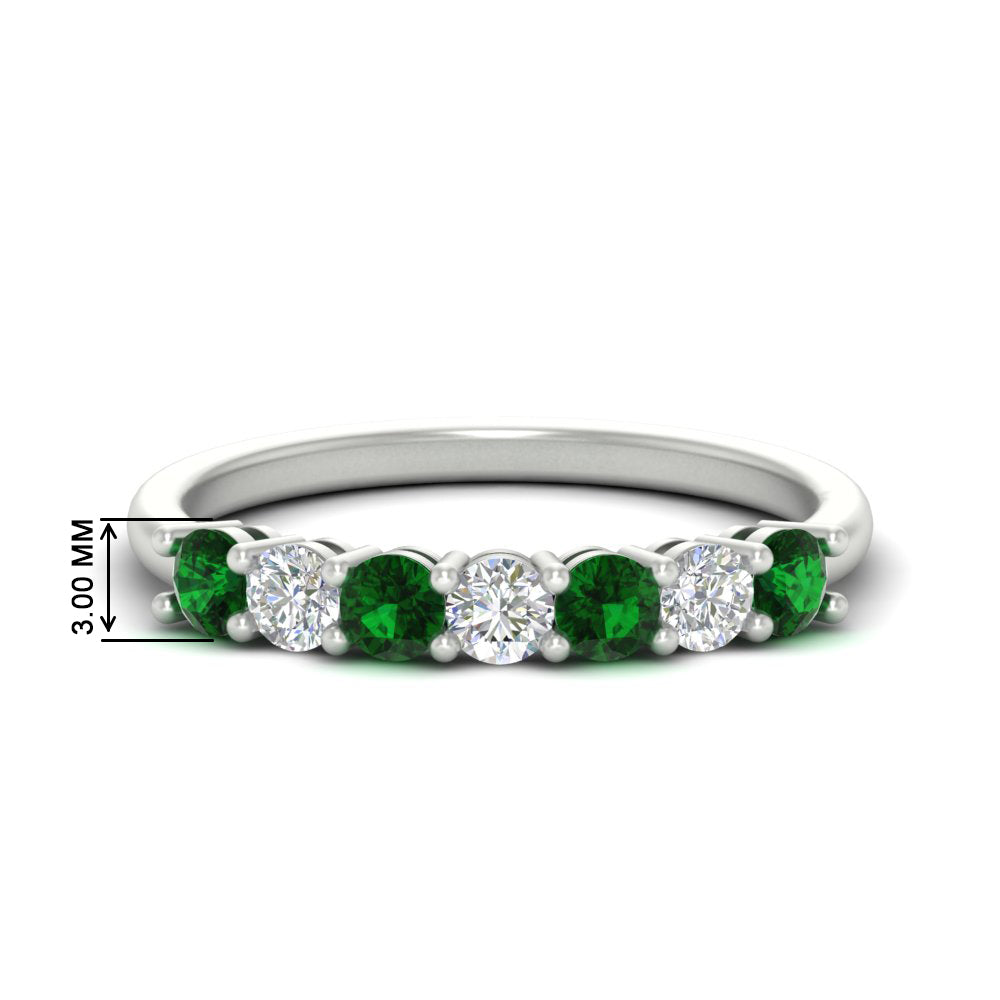 0.75-carat-round-7-emerald-wedding-ring-band-in-white-gold-FD8008B7GEMGR-0.75CT-NL-WG-HW