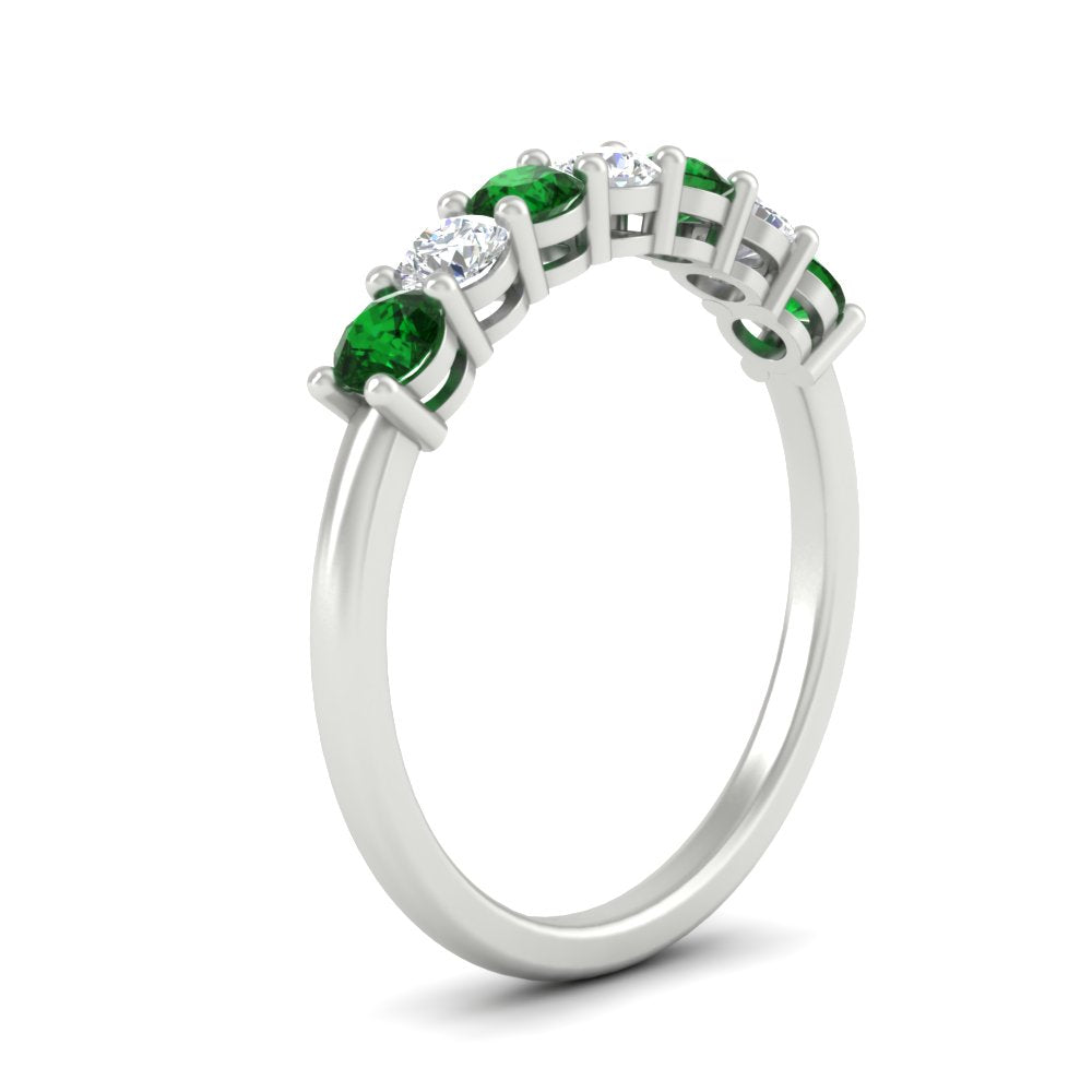 0.75-carat-round-7-emerald-wedding-ring-band-in-white-gold-FD8008B7GEMGRANGLE2-0.75CT-NL-WG
