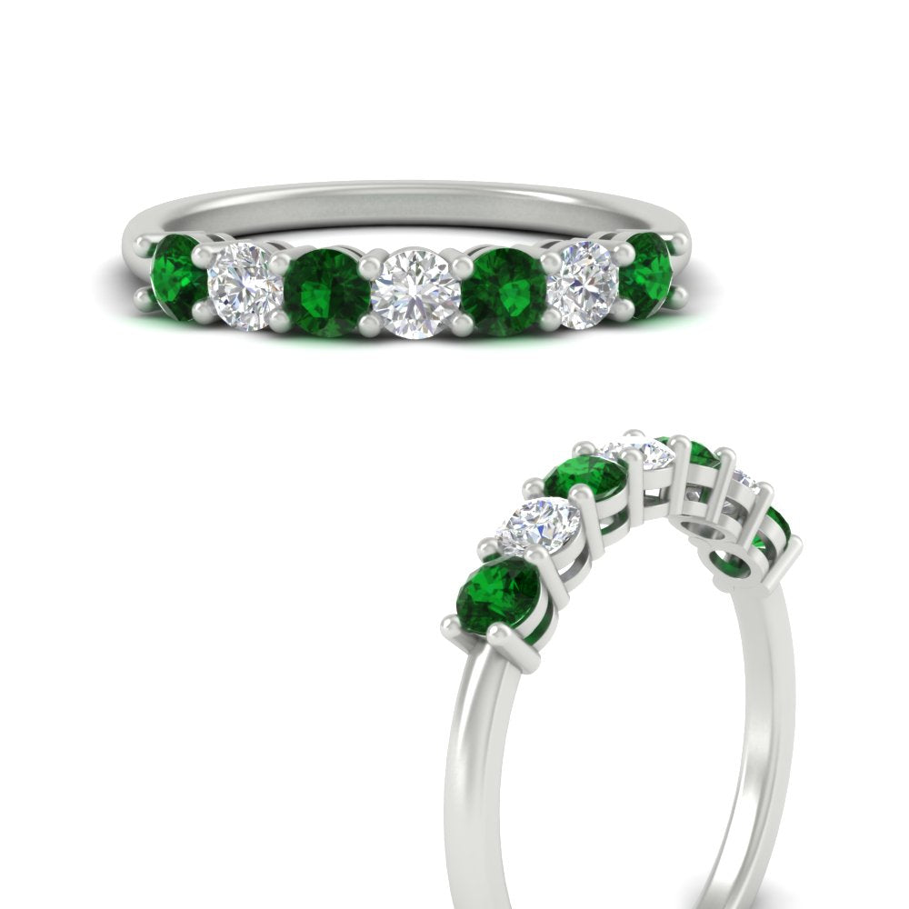 0.75-carat-round-7-emerald-wedding-ring-band-in-white-gold-FD8008B7GEMGRANGLE3-0.75CT-NL-WG