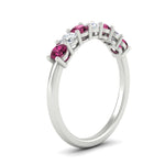 Load image into Gallery viewer, 0.75-carat-round-7-pink-sapphire-wedding-ring-band-in-white-gold-FD8008B7GSADRPIANGLE2-0.75CT-NL-WG
