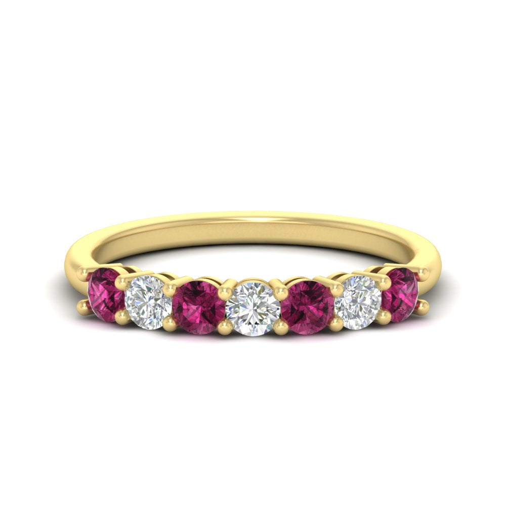 0.75-carat-round-7-pink-sapphire-wedding-ring-band-in-yellow-gold-FD8008B7GSADRPI-0.75CT-NL-YG