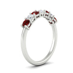 Load image into Gallery viewer, 0.75-carat-round-7-ruby-wedding-ring-band-in-white-gold-FD8008B7GRUDRANGLE2-0.75CT-NL-WG
