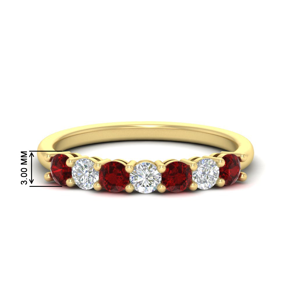 0.75-carat-round-7-ruby-wedding-ring-band-in-yellow-gold-FD8008B7GRUDR-0.75CT-NL-YG-HW